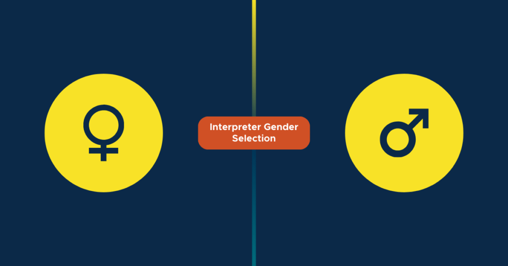 Interpreter Gender Selection