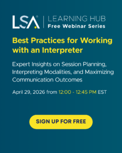 LSA Learning and Knowledge Webinar Sign Up